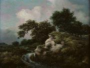 Landscape with Dune and Small Waterfall Jacob Isaacksz. van Ruisdael